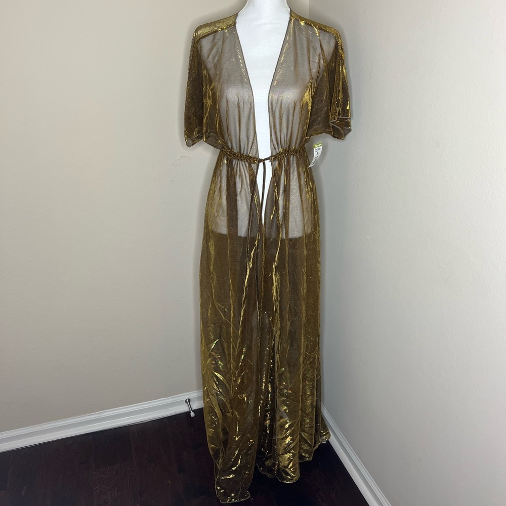 Gold Sheer Cover Up